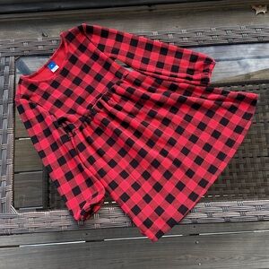 Old Navy Red and Black Plaid Girl’s Dress Size 5T